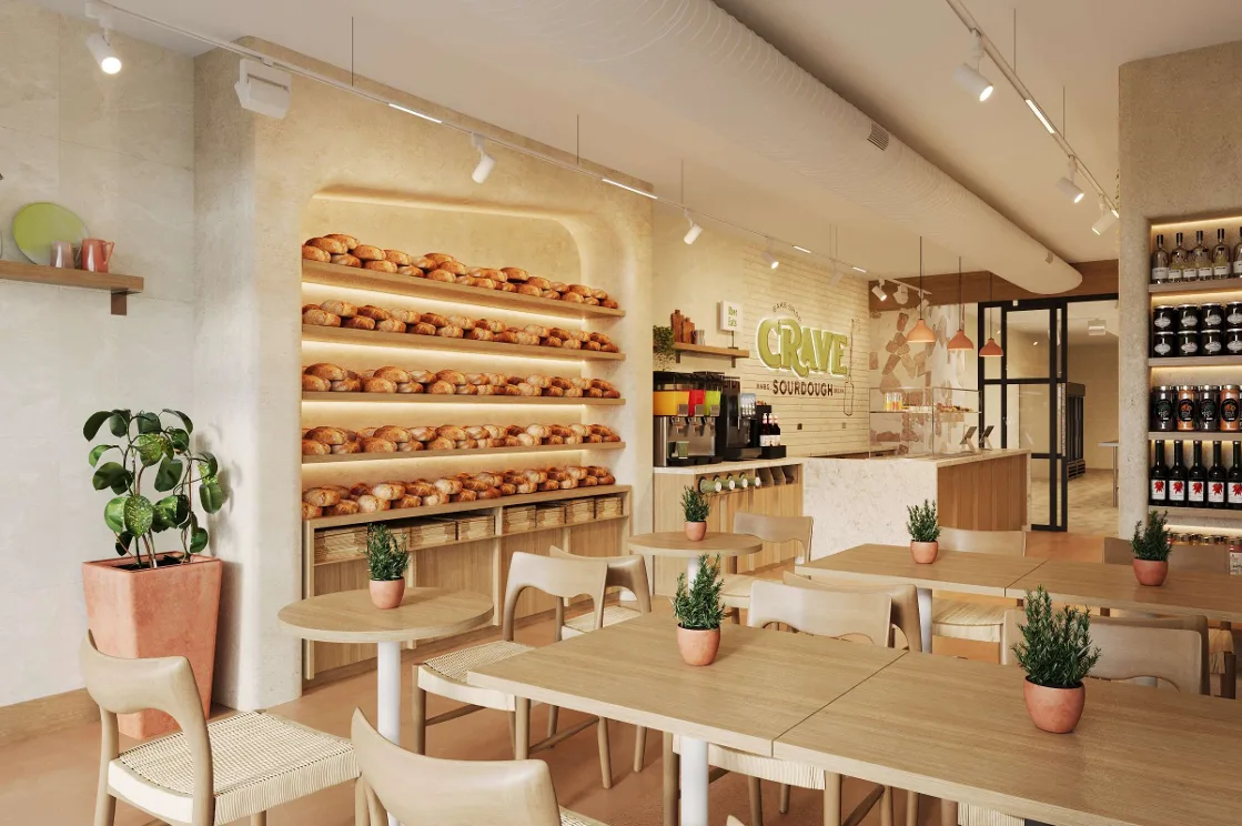 Crave Sourdough Williamsburg bakery interior